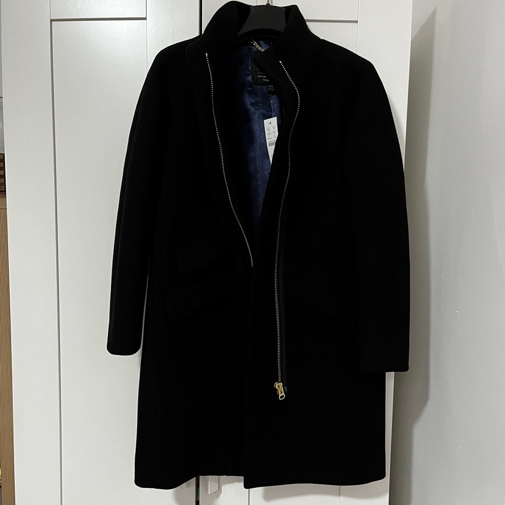 J. Crew Petite Cocoon Coat in Italian Stadium-Cloth Wool